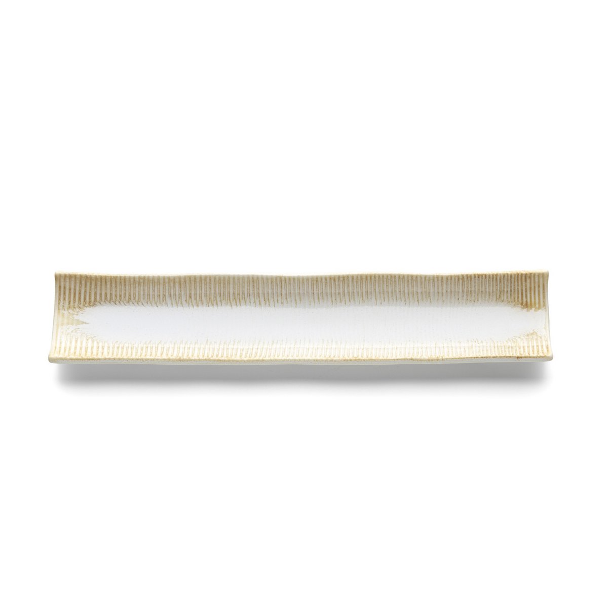 Plateau long en céramique Da Rocha – Miel Blanc | Bazar Bizar