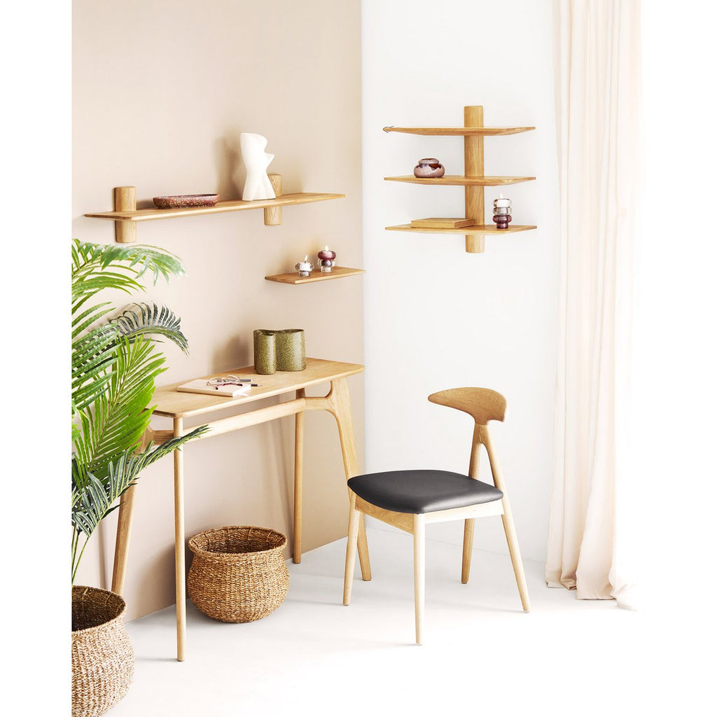 Étagère murale Calcata chêne – 3 niveaux – 55 × 22 × 55,5 cm