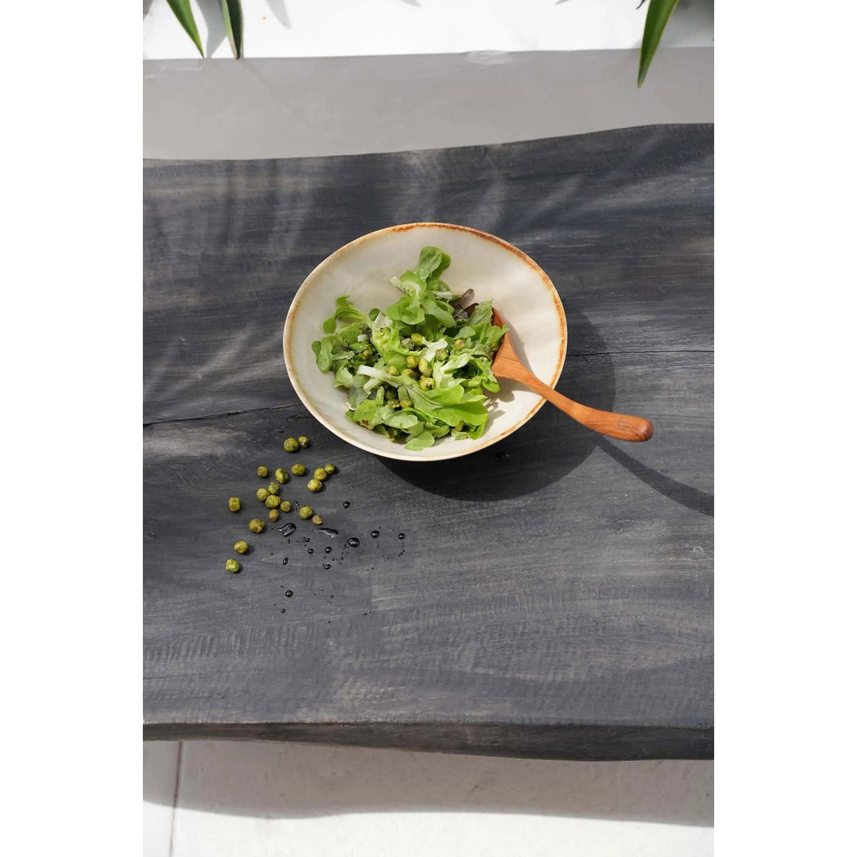Fourchette à salade en bois de teck – Naturel | Bazar Bizar