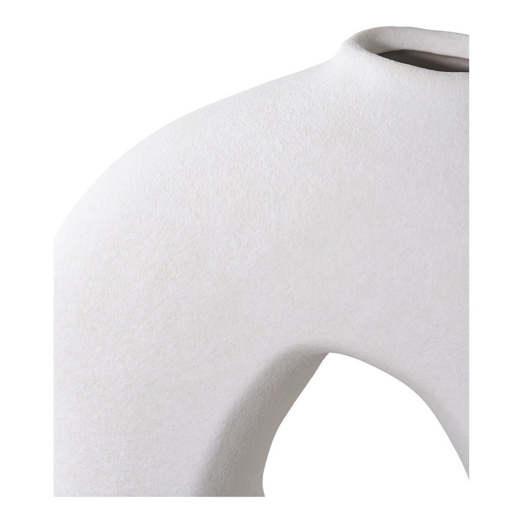 Vase - Céramique Blanc, 24x10,5x27,8 cm