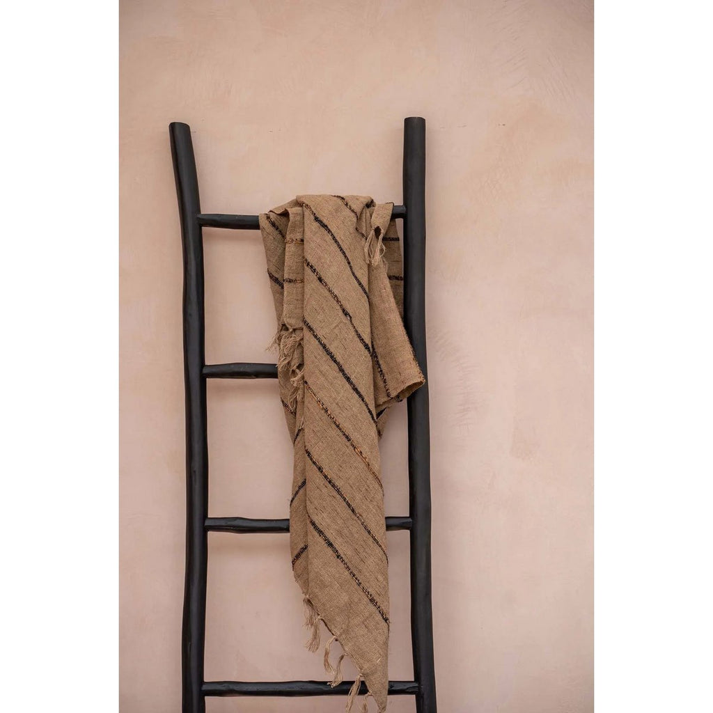 Échelle décorative en teck Tulum – Noir – 165cm | Bazar Bizar