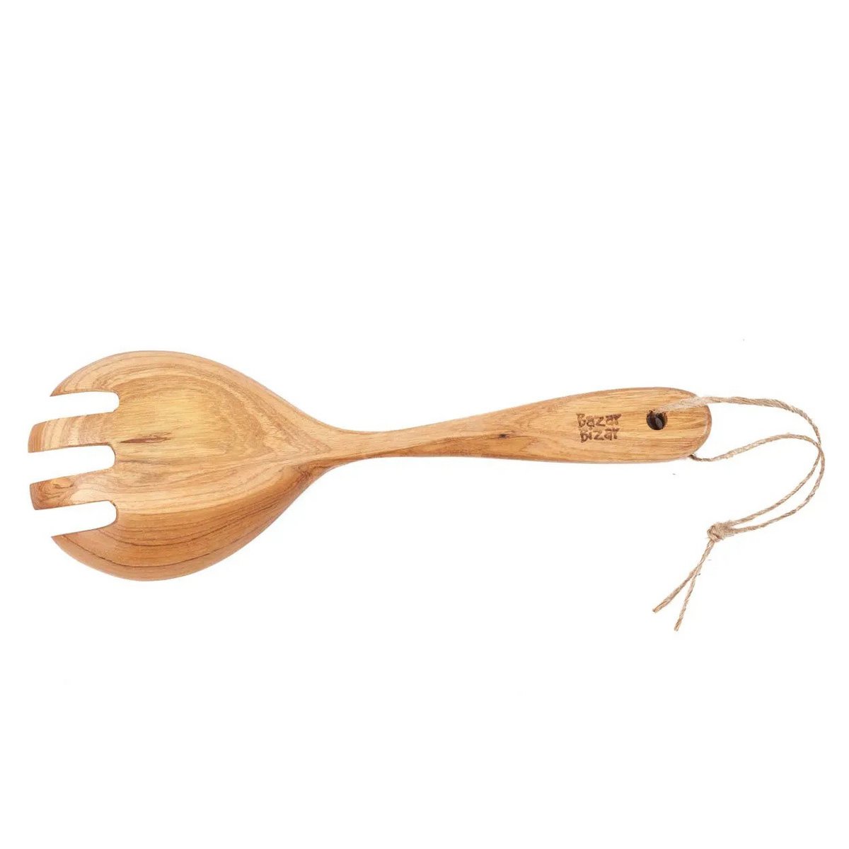 Fourchette à salade en bois de teck – Naturel | Bazar Bizar