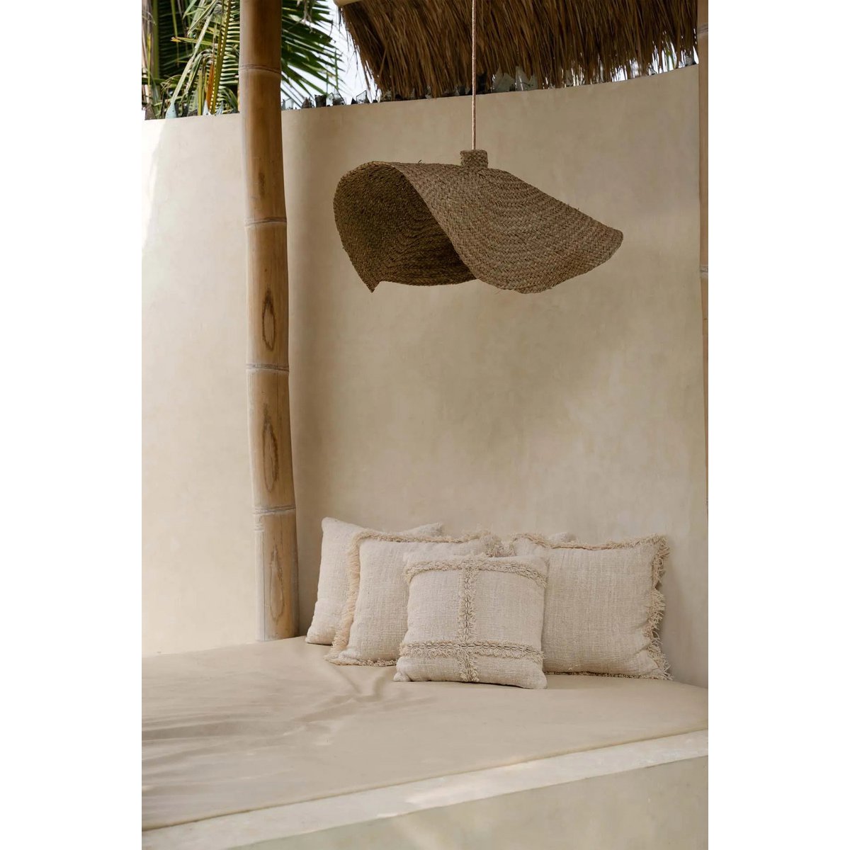 Housse de coussin en coton Nomade – Naturel – 50×50cm | Bazar Bizar