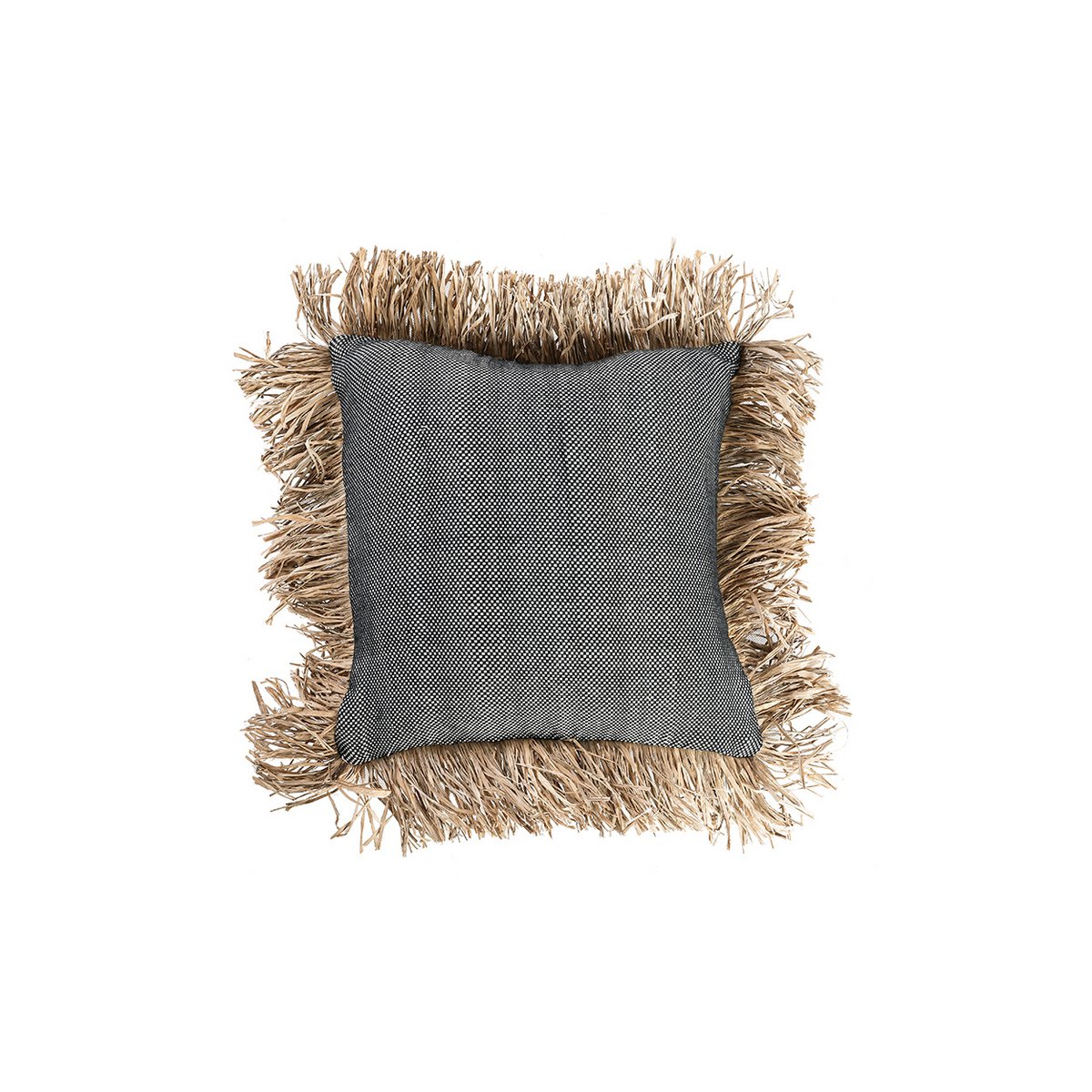 Housse de coussin Bonita noir et naturel 40 × 40 cm