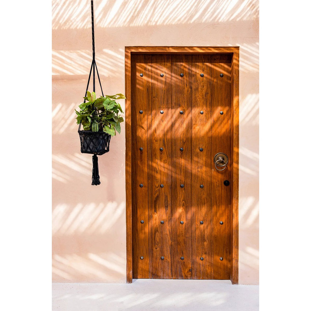 Suspension pour plantes en macramé coton – Noir – M | Bazar Bizar