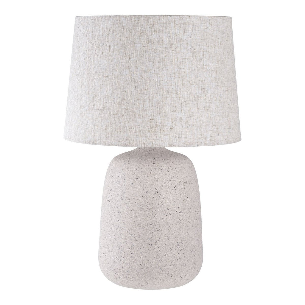 Lampe de Table Croft - Céramique Pierre Beige, 30x47 cm