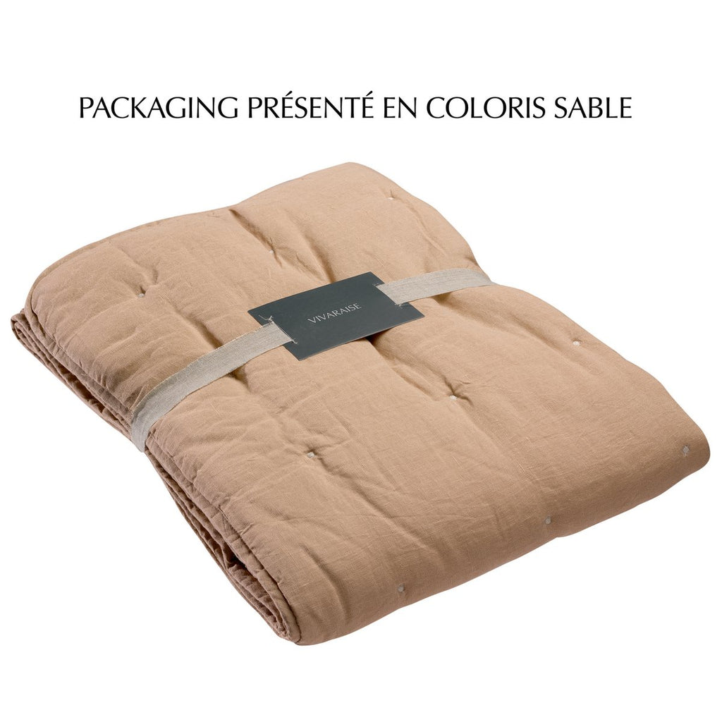 Chemin de lit stonewashed Zeff Naturel 90 x 240