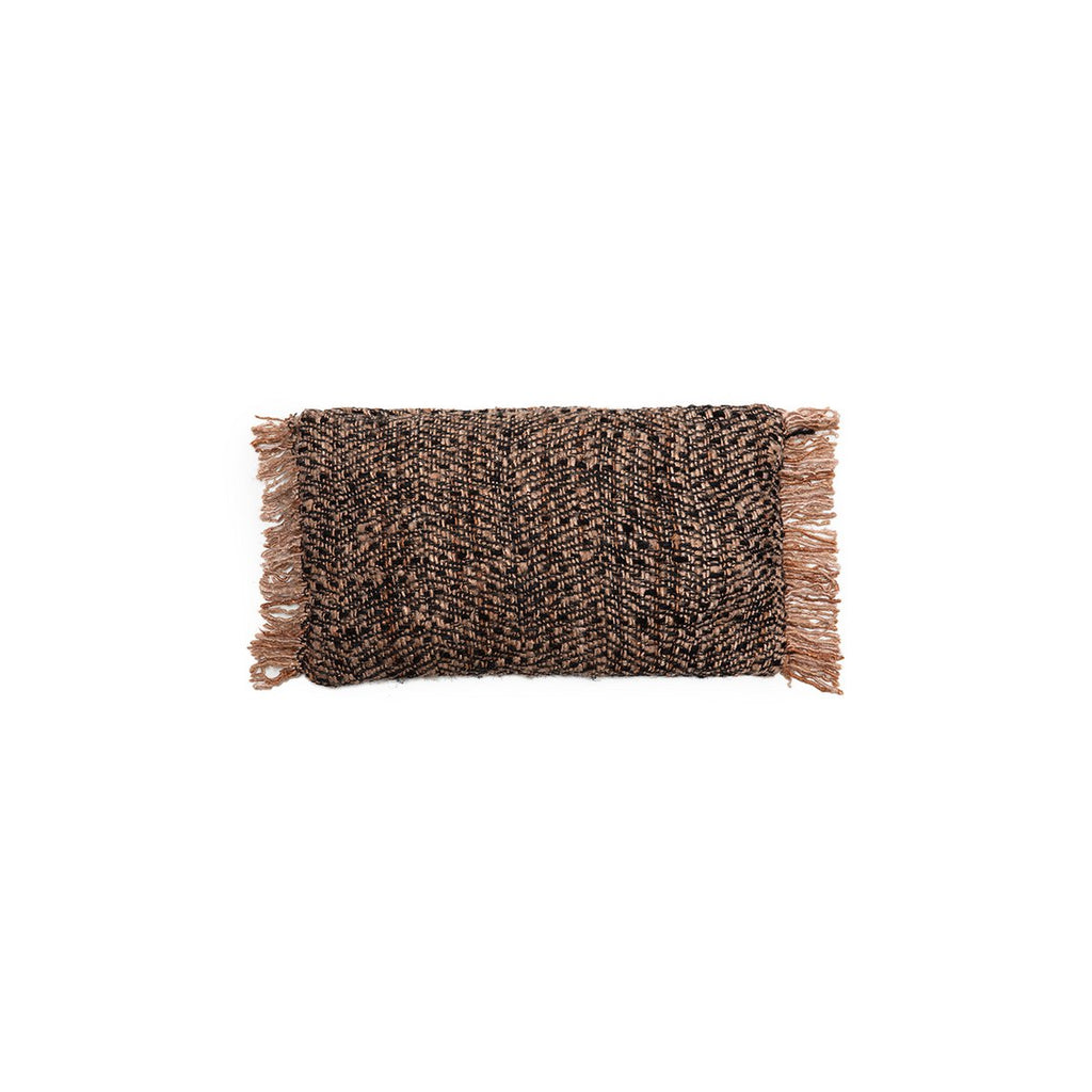 Housse de coussin en coton Oh My Gee – Cuivre Noir – 30×50cm | Bazar Bizar