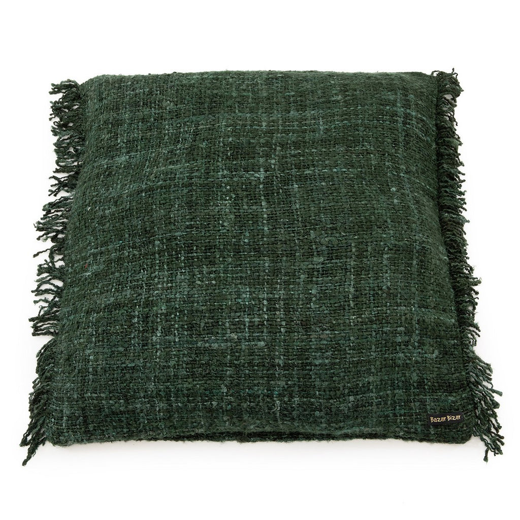 Housse de coussin Oh My Gee vert forêt 60 × 60 cm