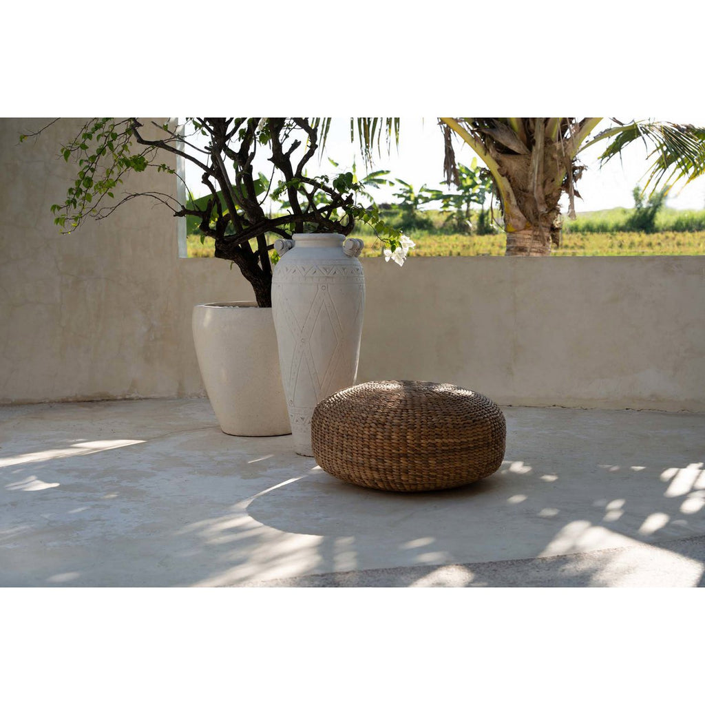 Pouf en jacinthe d’eau – Naturel – M | Bazar Bizar