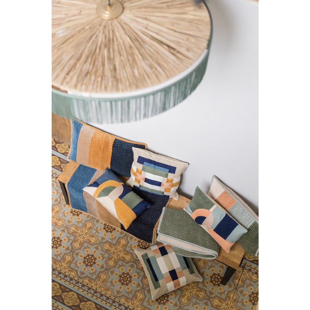 Coussin Elise patchs Cobalt 40 x 65