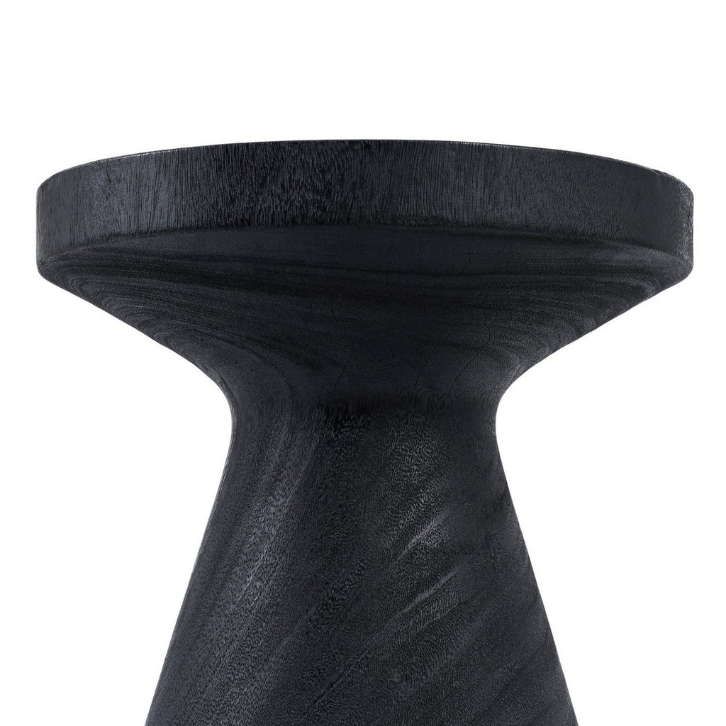 Table d’appoint en bois de suar Gravity – Noir | Bazar Bizar