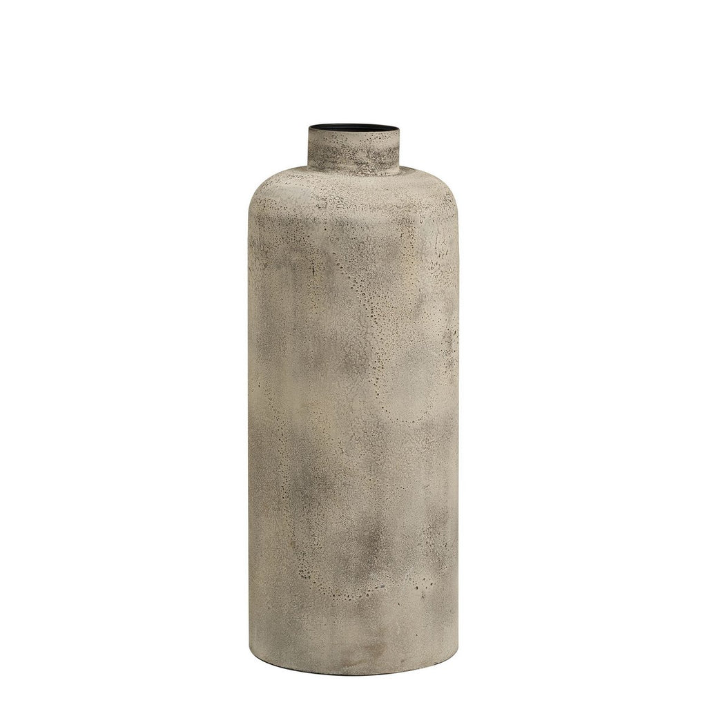Pot Décoratif Hou - Métal Beige Antique, Ø24x60,5 cm