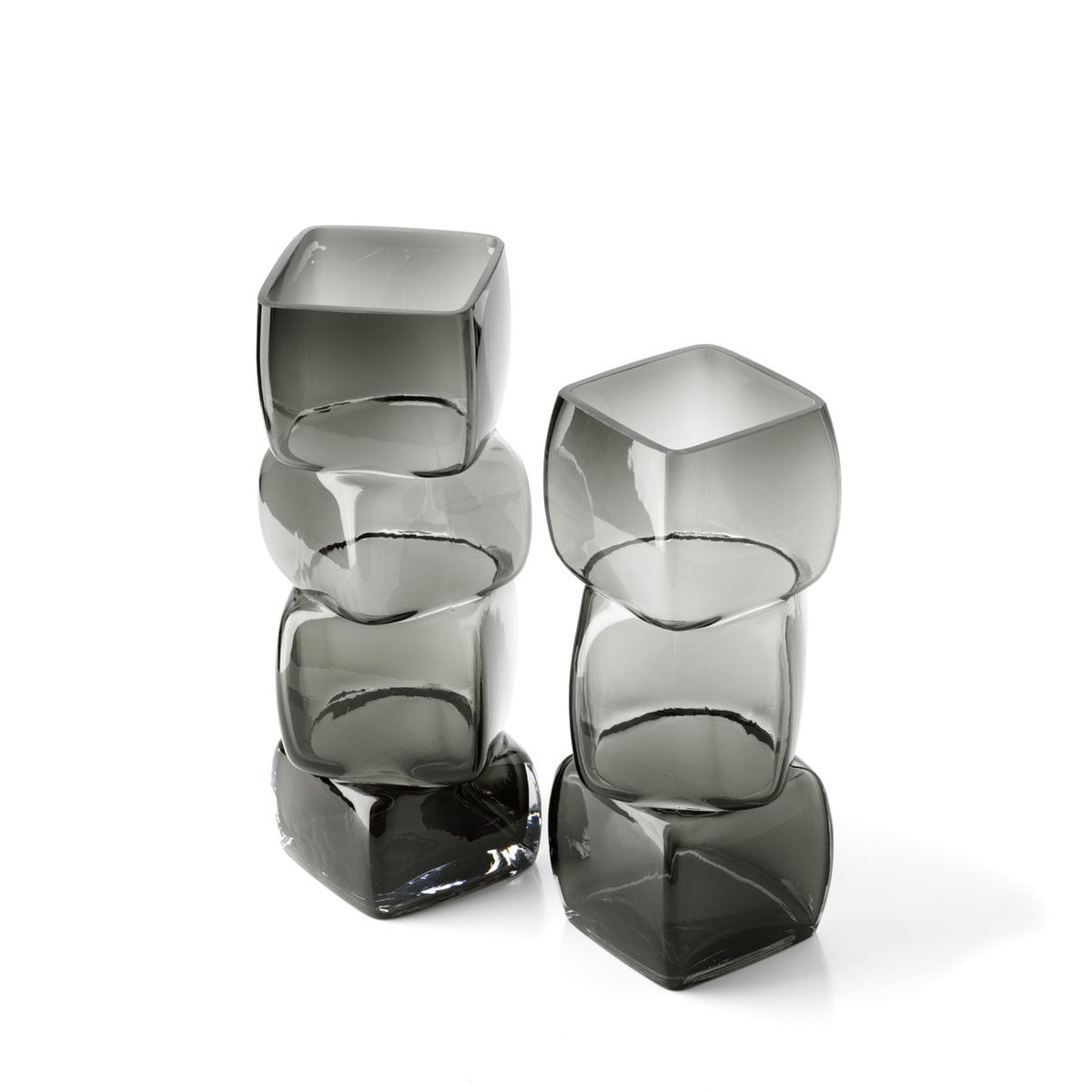 Le Vase Cubes - Gris Foncé - L