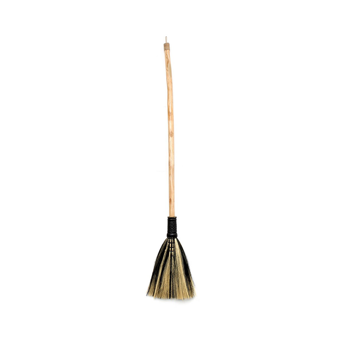 Grand balai décoratif en herbe naturelle – Noir Naturel – 130cm | Bazar Bizar
