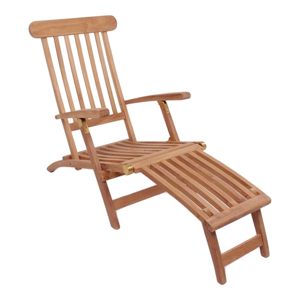 Chaise longue en teck Arrecife - Naturel, Teck, 150x60x95 cm