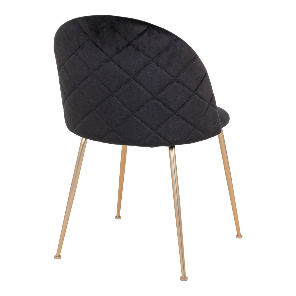 Chaise de salle à manger Geneve - Velours, Acier, Noir - Lot de 2
