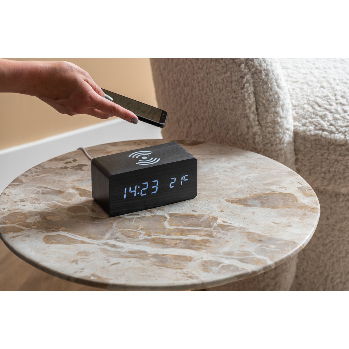 Table d'Appoint Force Marbre et Manguier