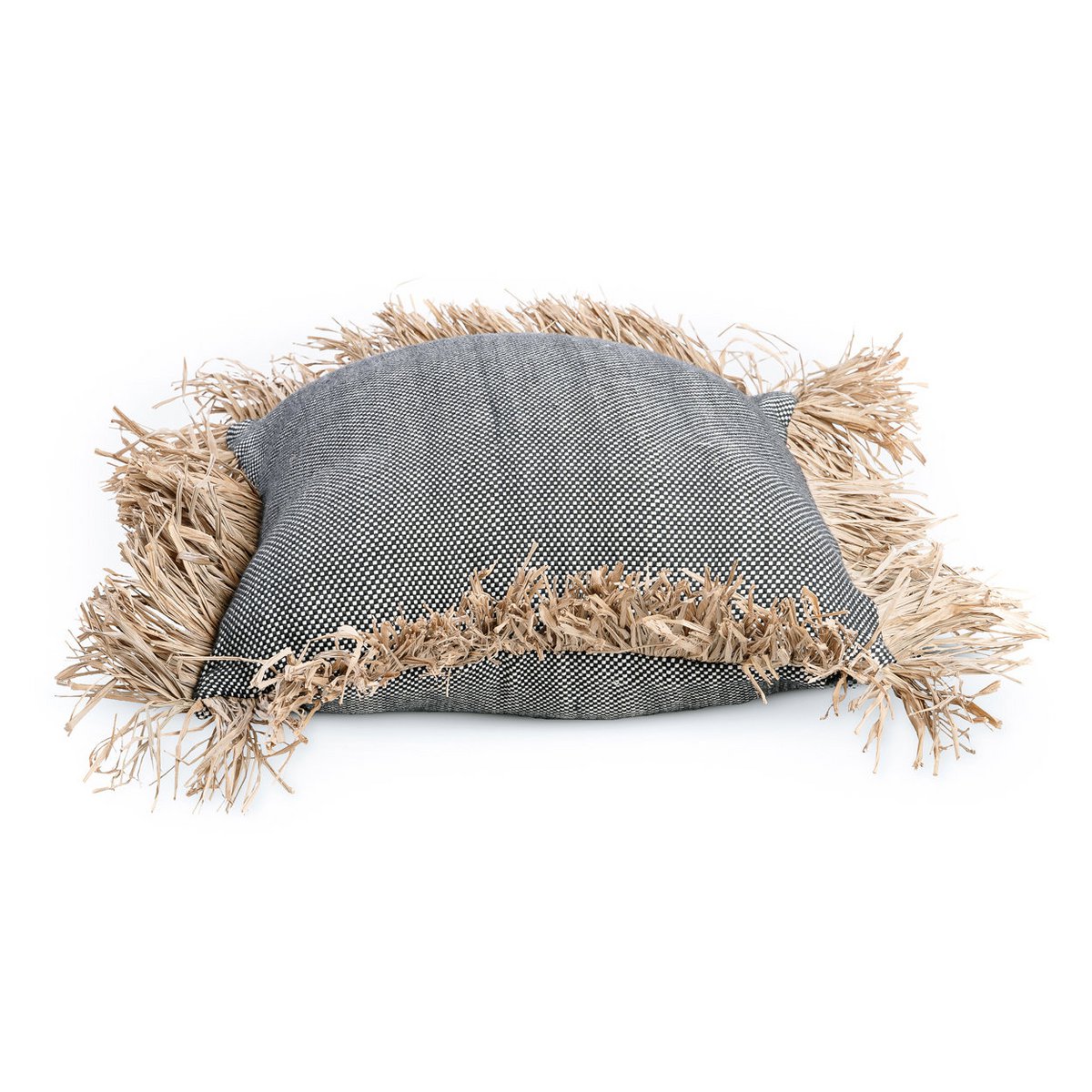 Housse de coussin Bonita noir et naturel 40 × 40 cm