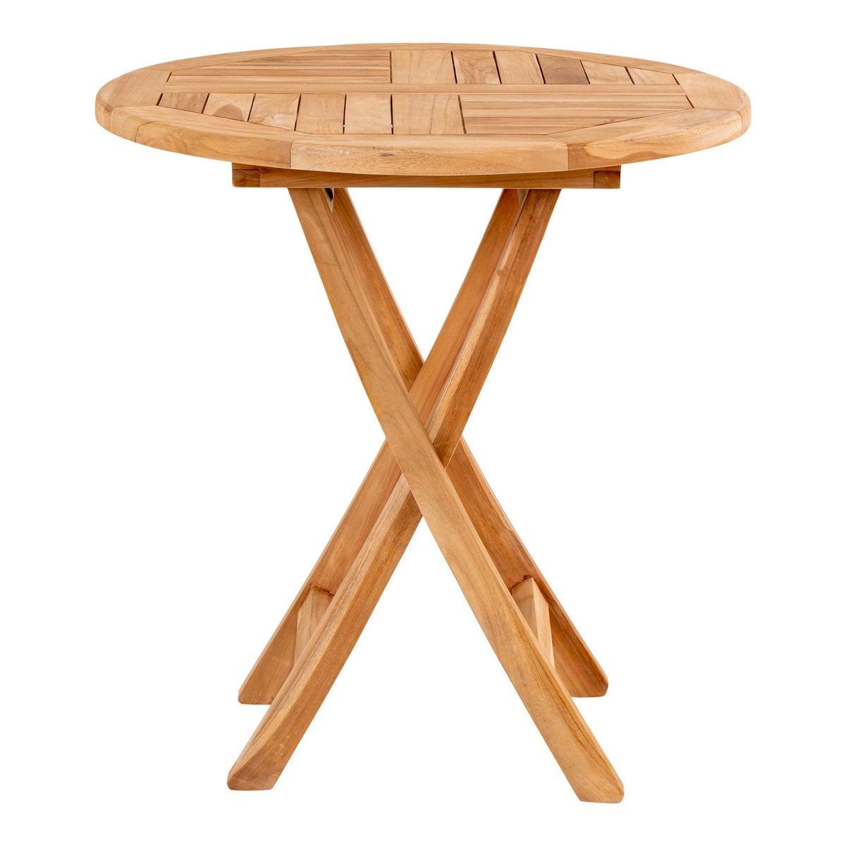 Table d'Appoint Oviedo - Naturel, Teck, Ø70x75 cm