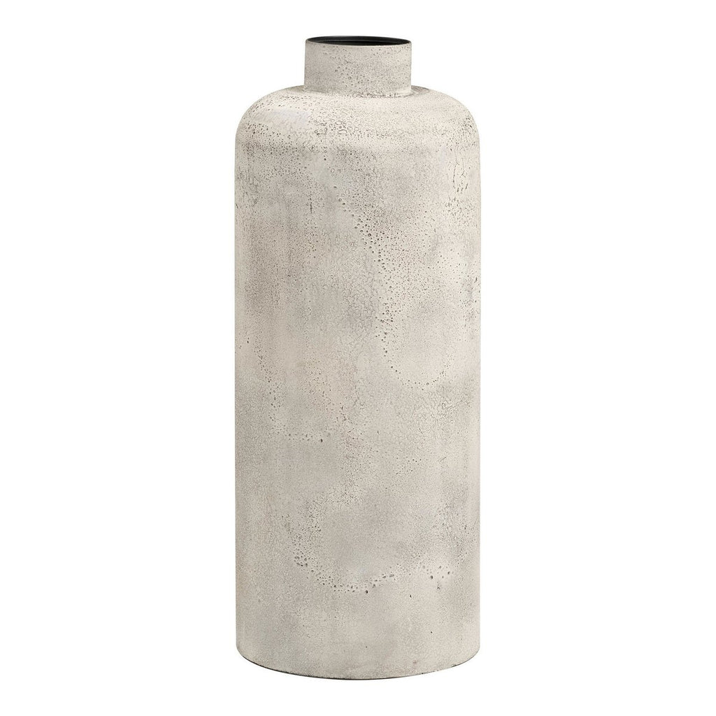 Pot Décoratif Hou - Métal Beige Antique, Ø24x60,5 cm