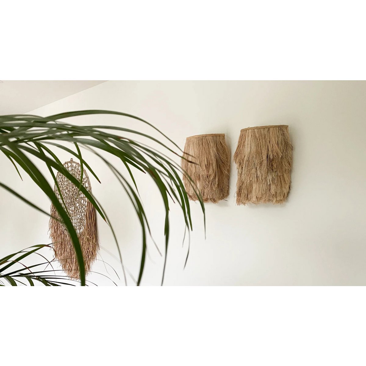 Applique murale en fibres d’abaca – Naturel – S | Bazar Bizar