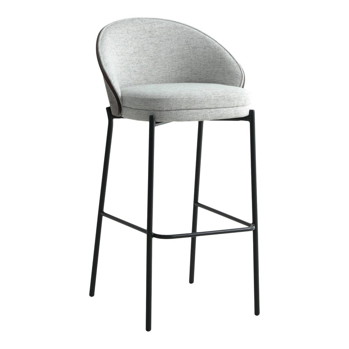 Chaise de bar Canelas – Gris & Marron (lot de 2)