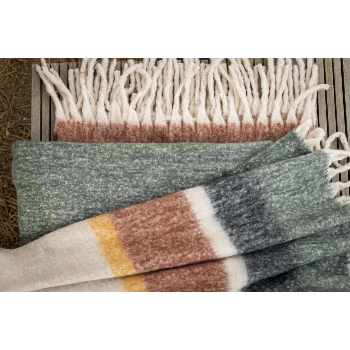 Plaid uni Isabel Rouille polyester recyclé 130 × 160 cm