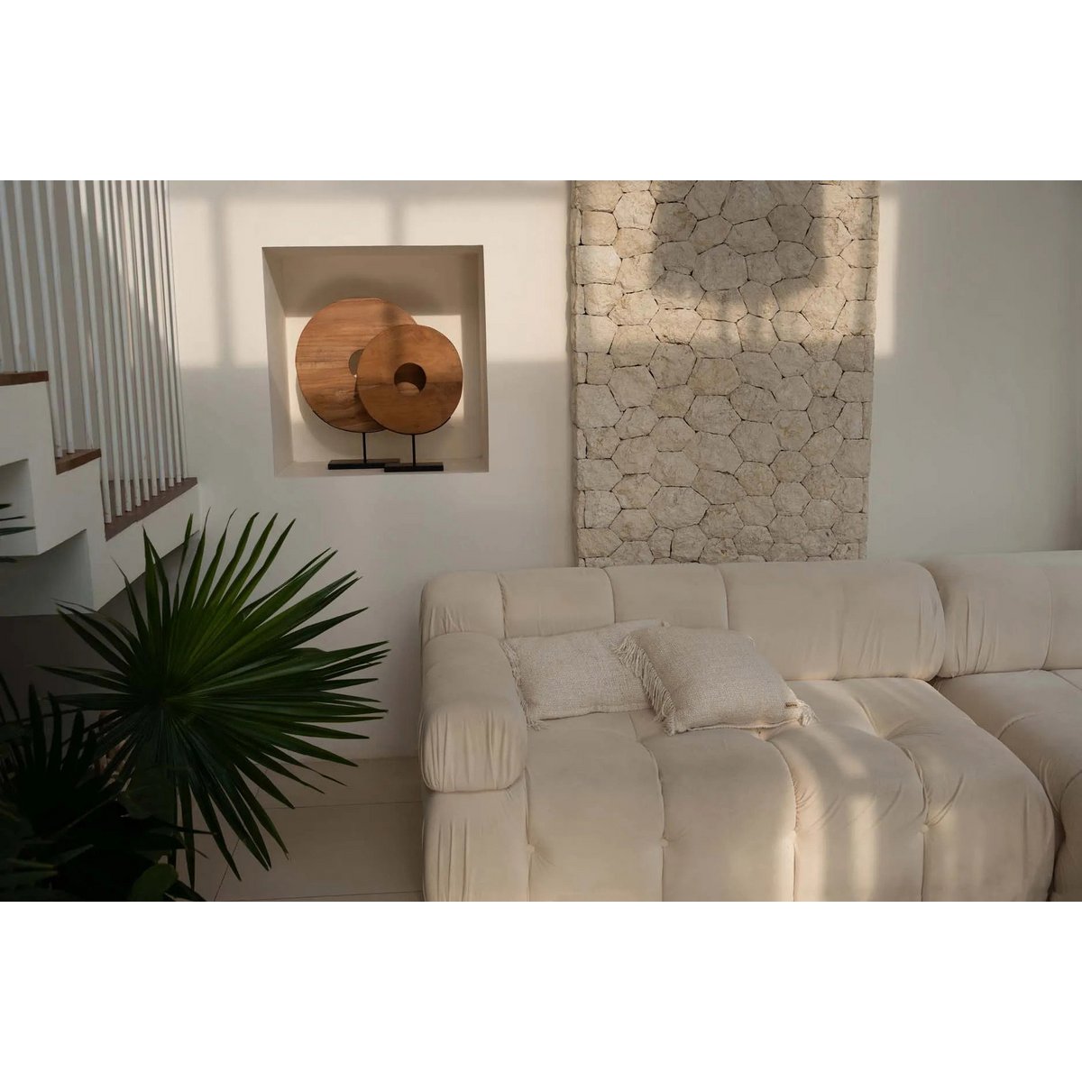 Housse de coussin en coton Oh My Gee – Crème – 30×50cm | Bazar Bizar