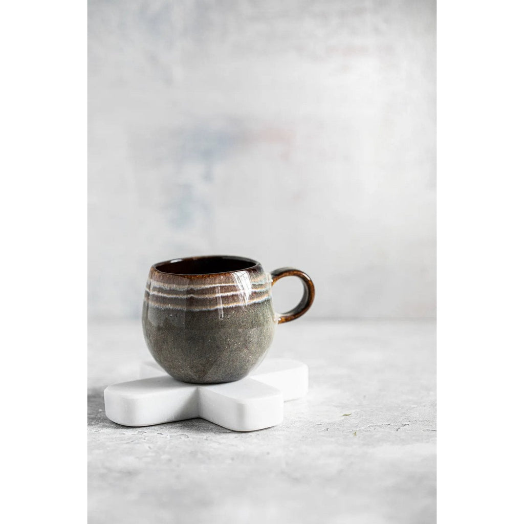 Dessous de verre en marbre blanc 12 cm