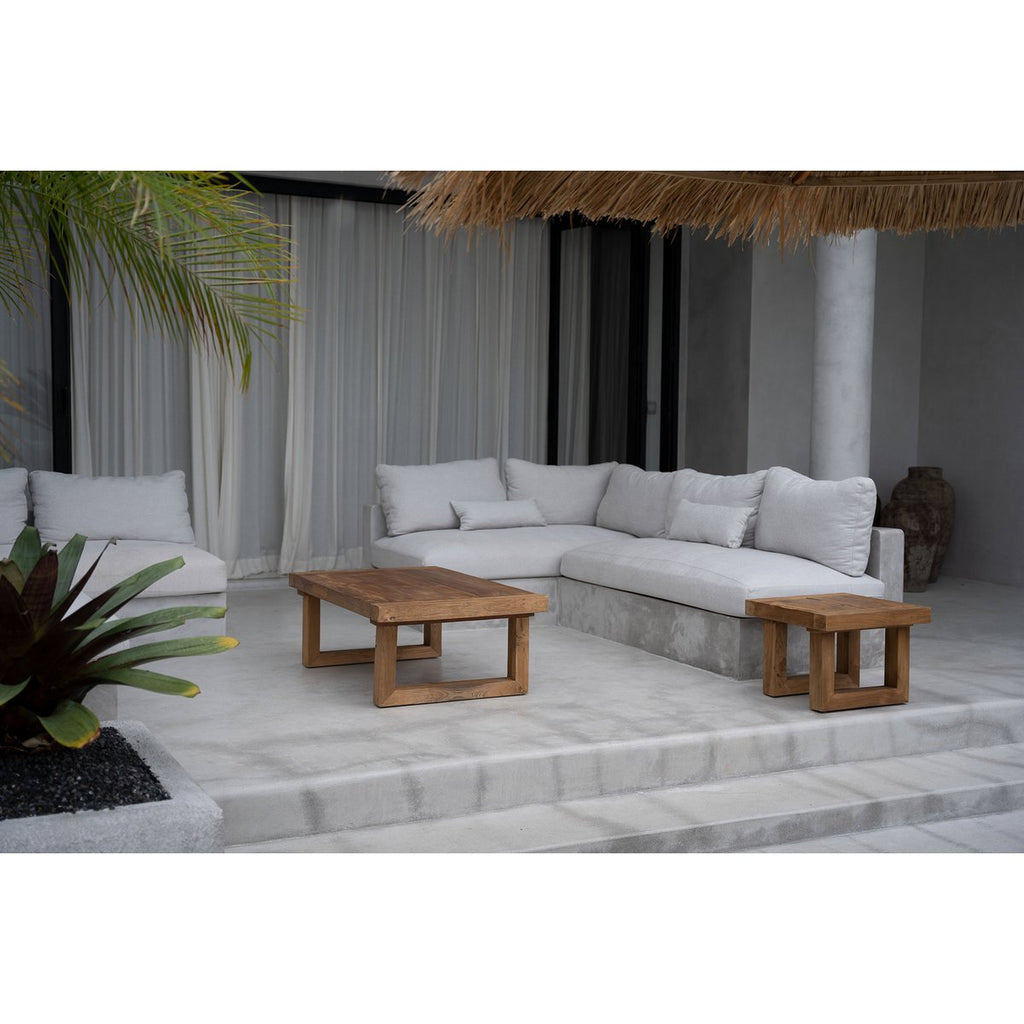 Table basse en teck récupéré – Naturel – 110×70cm | Bazar Bizar