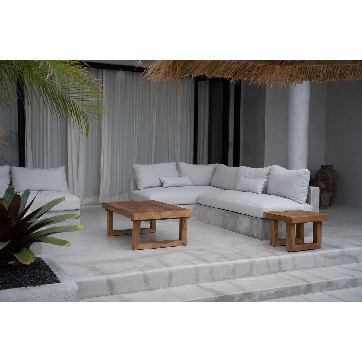 Table basse en teck récupéré – Naturel – 110×70cm | Bazar Bizar