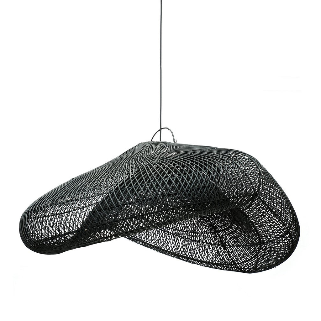 Suspension en rotin The Cloud – Noir – XXL | Bazar Bizar