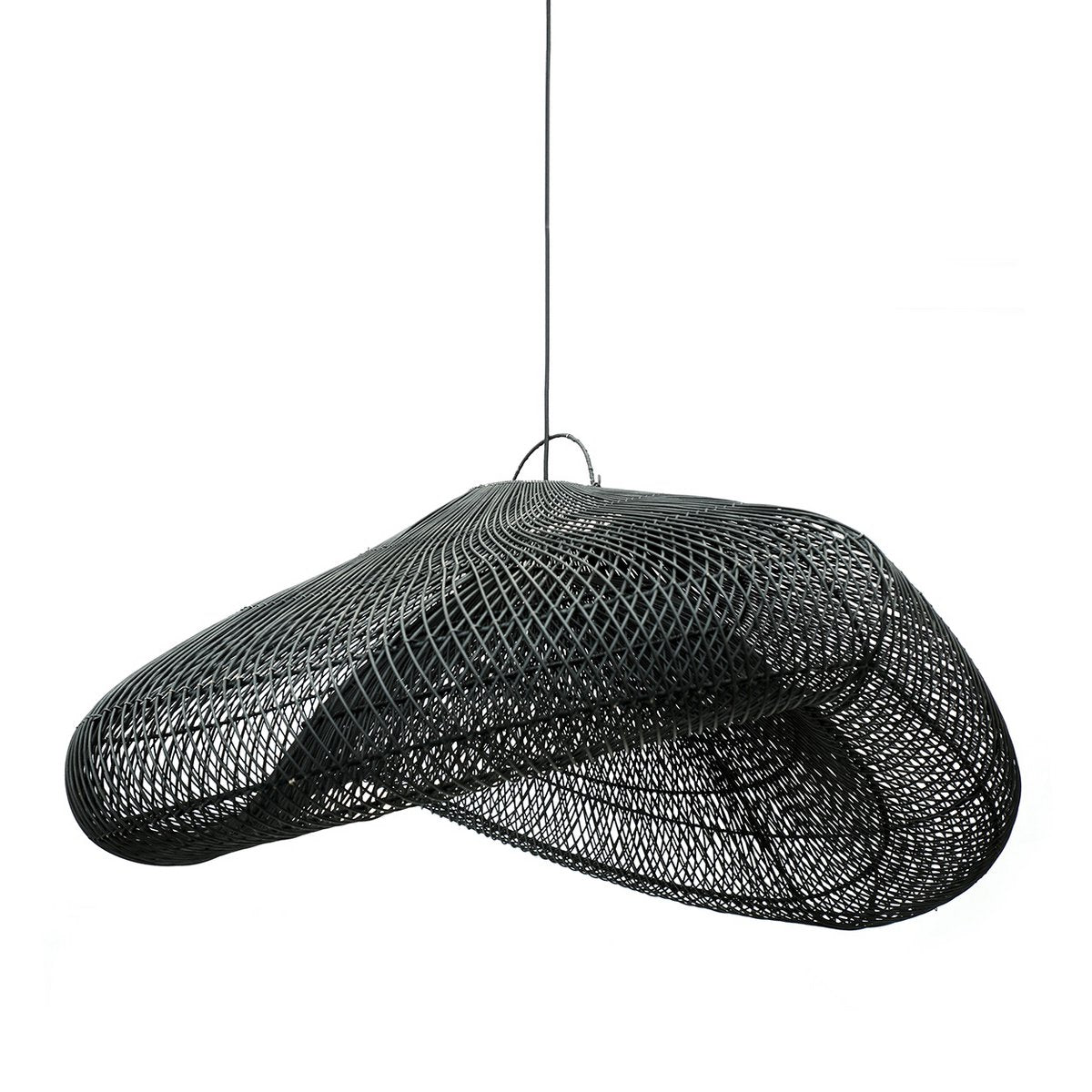 Suspension en rotin The Cloud – Noir – XXL | Bazar Bizar