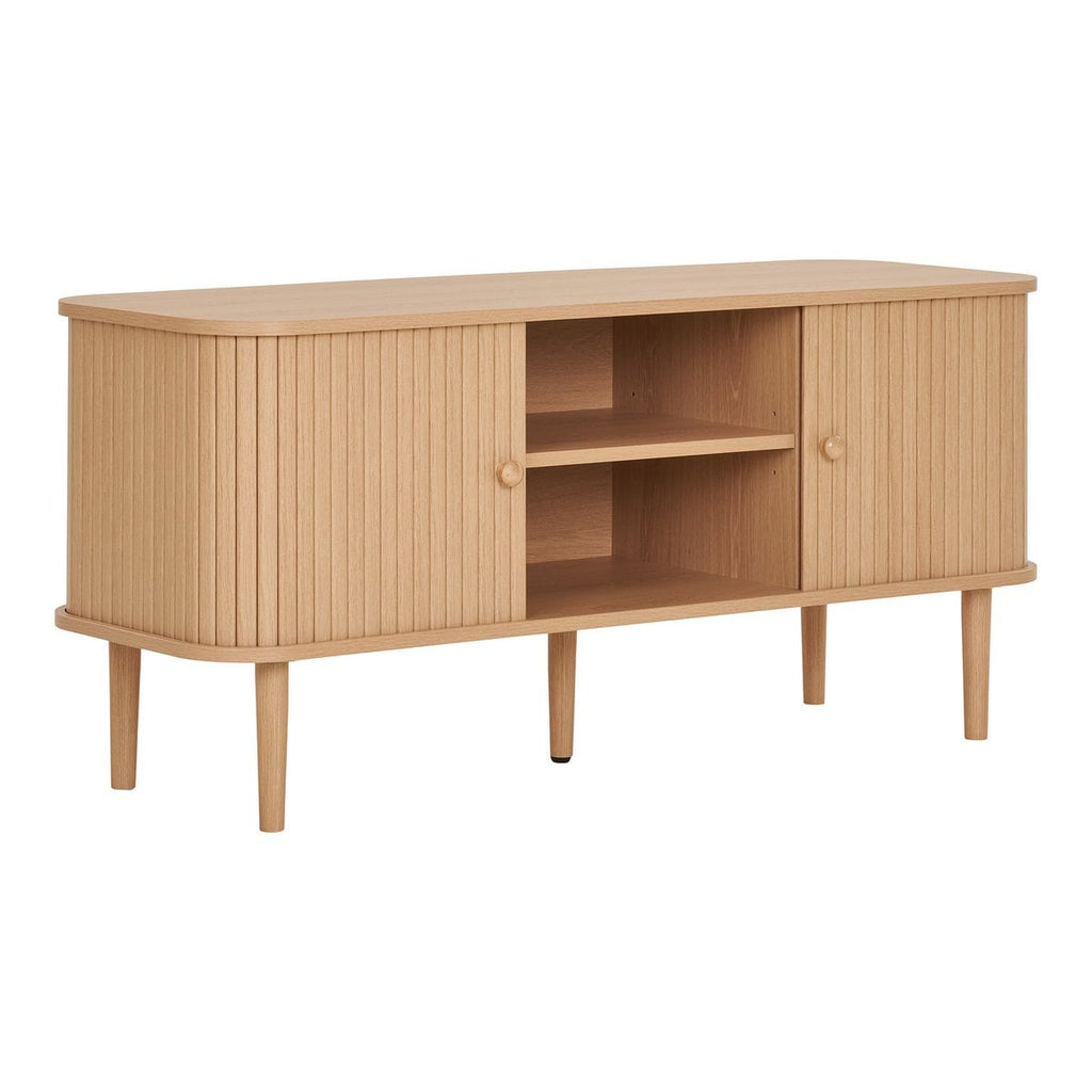 Banc TV Nikko - MDF & Pin Naturel, 113x40x51,5 cm
