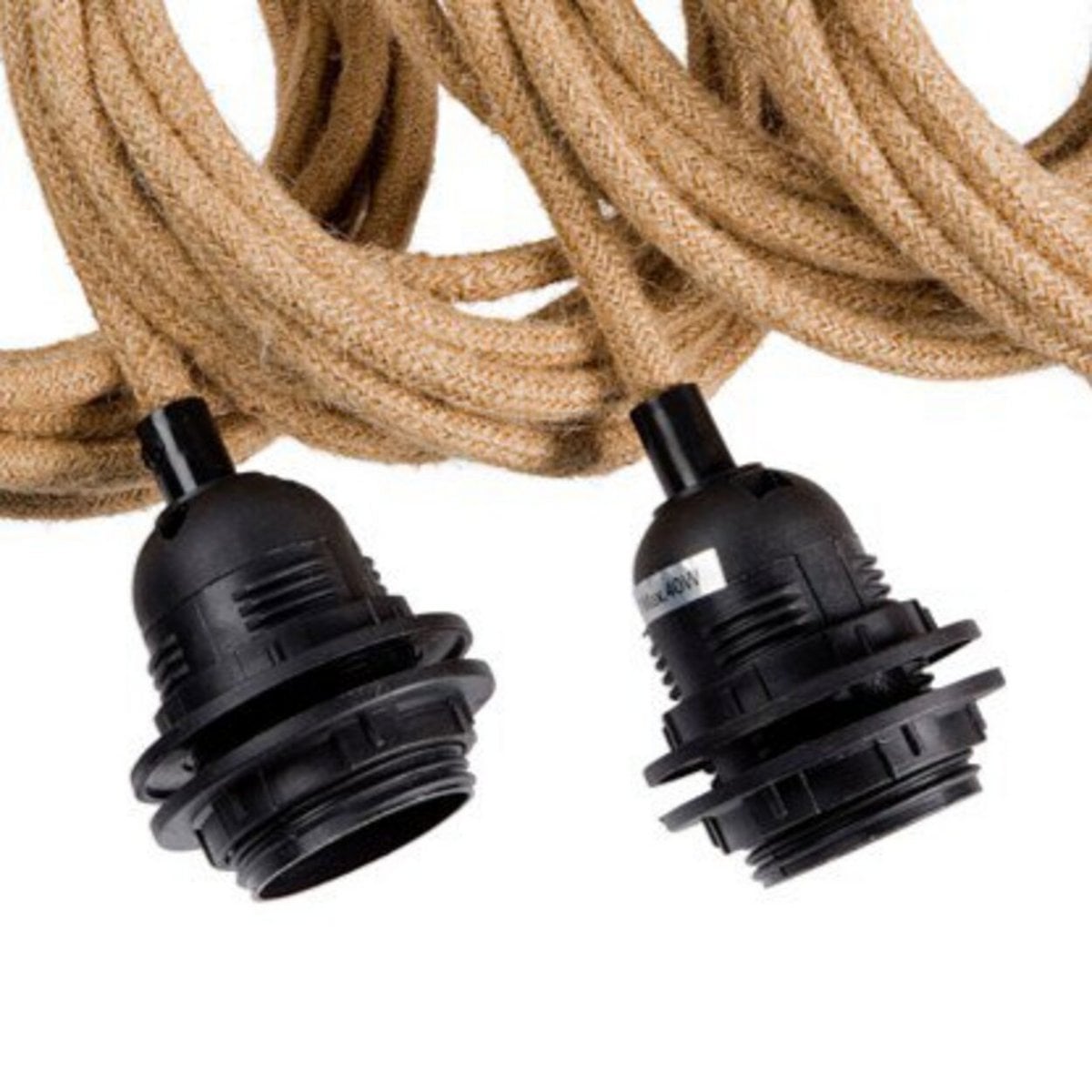 Plafonnier en grappe 5 cordons – Noir Naturel | Bazar Bizar