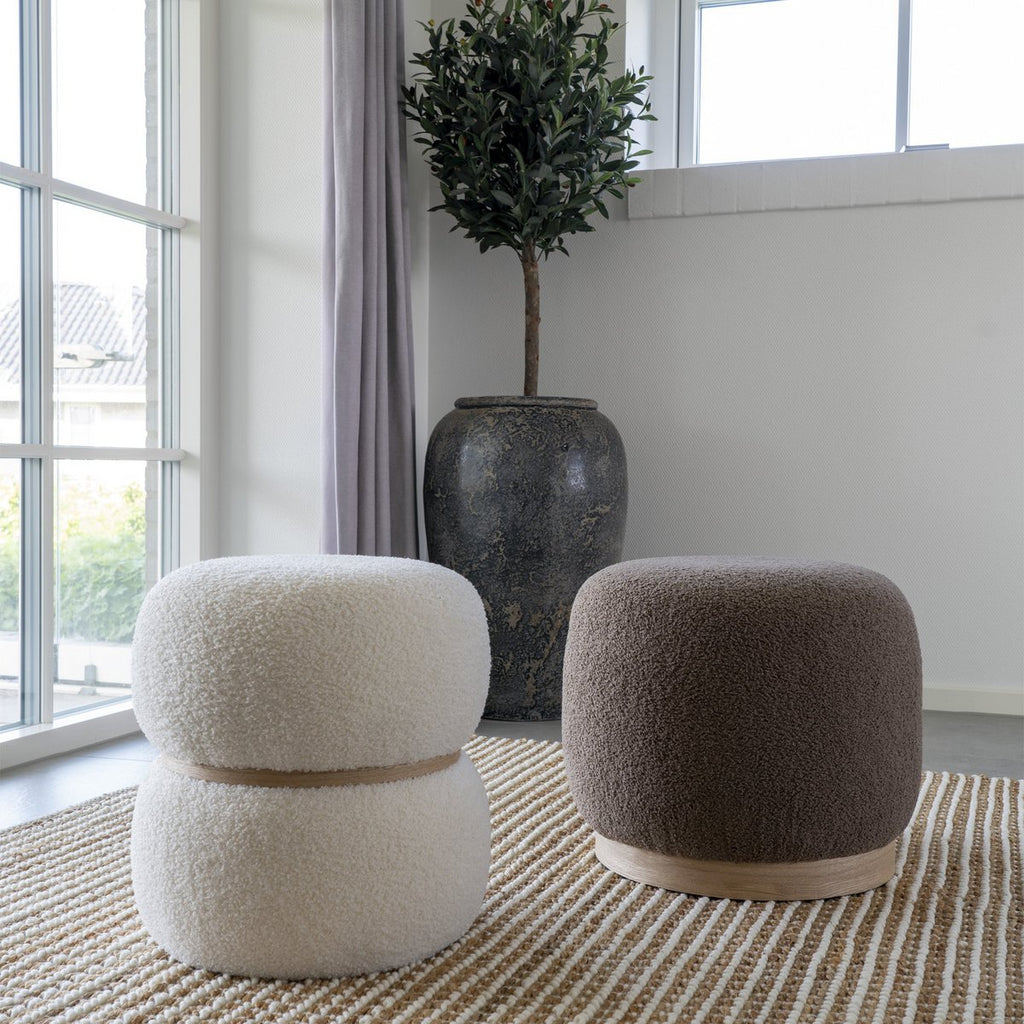 Pouf Belfort – Marron teddy