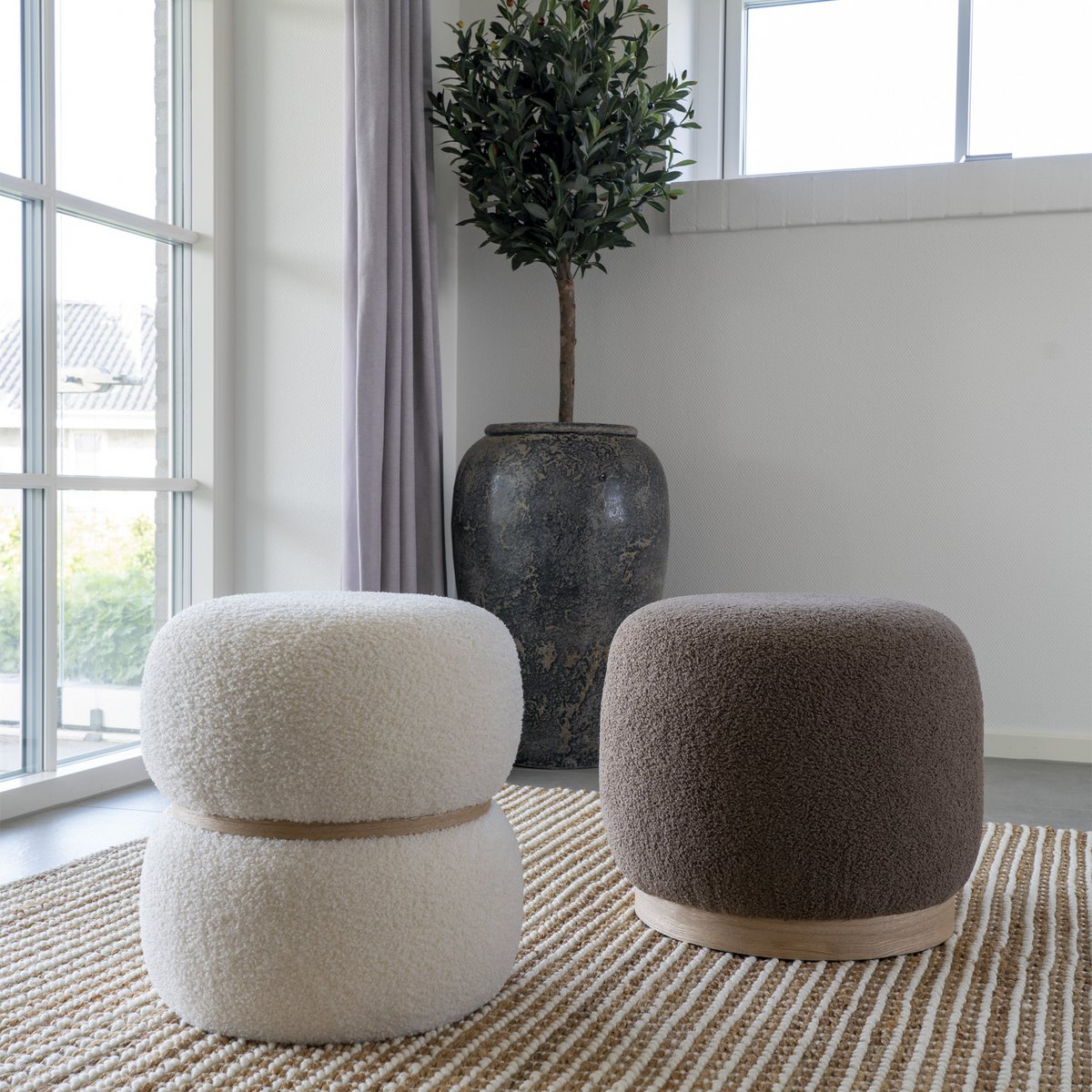 Pouf Belfort – Marron teddy