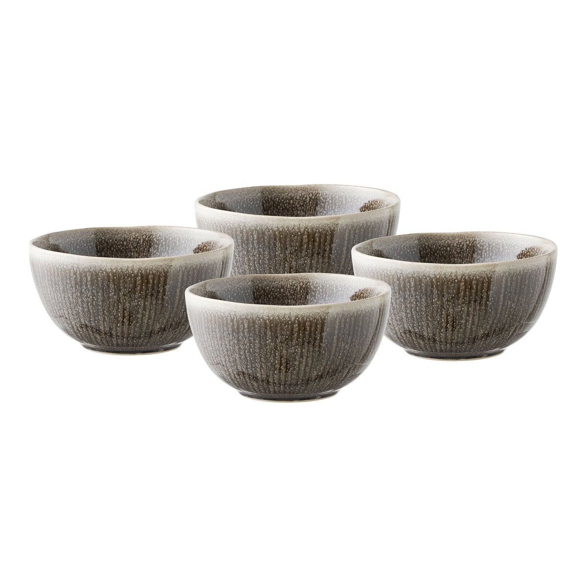 Bol Viola, céramique, gris, ø14,5x7 cm, lot de 4