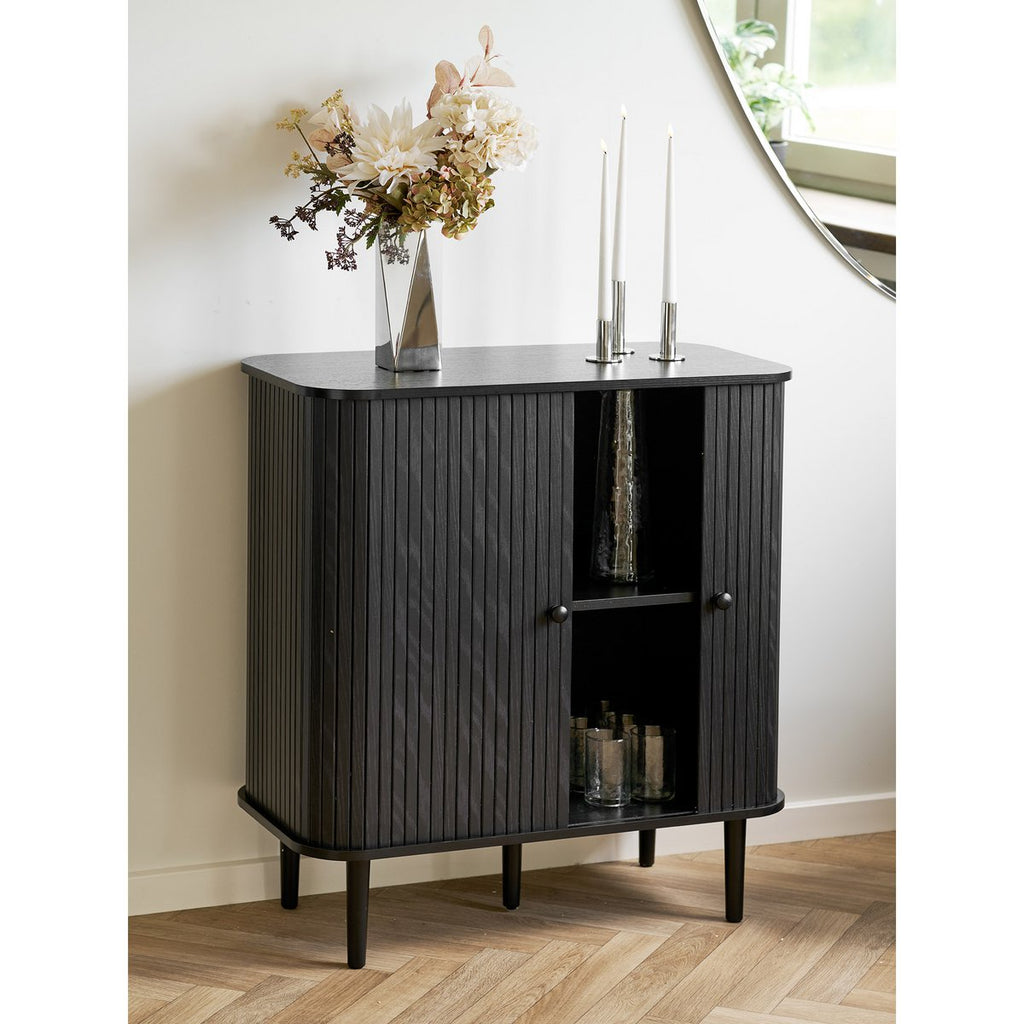 Buffet Nikko noir – 2 portes – 80 × 40 × 87 cm