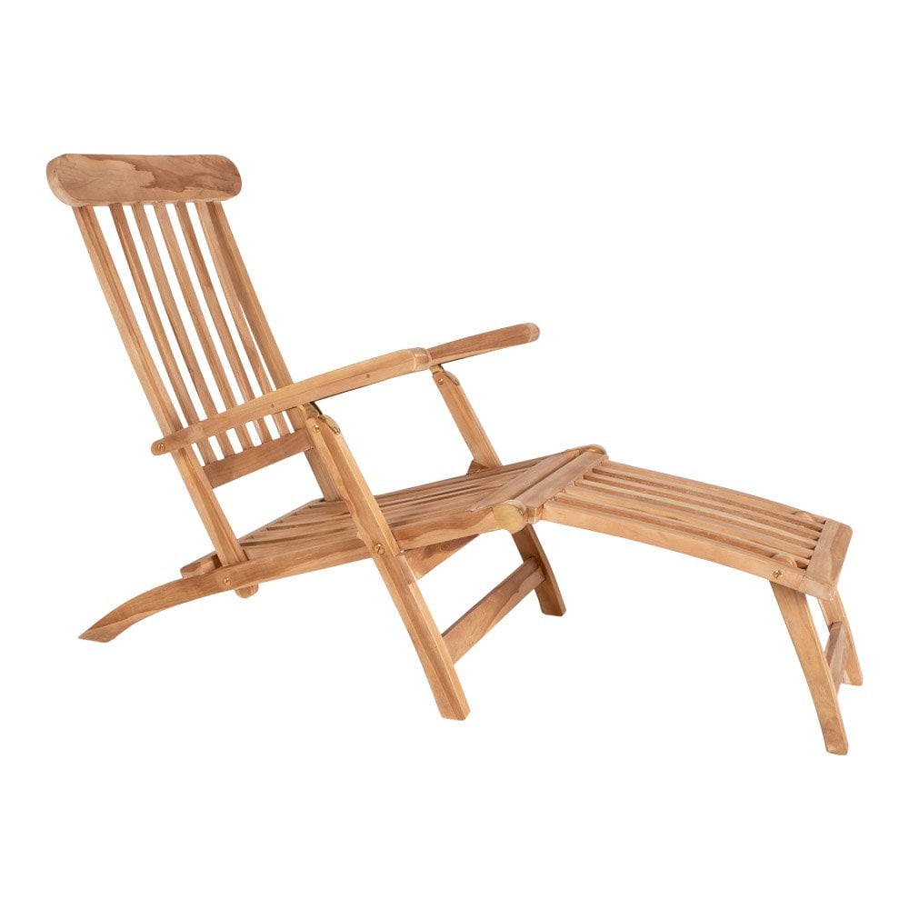 Chaise longue en teck Arrecife - Naturel, Teck, 150x60x95 cm
