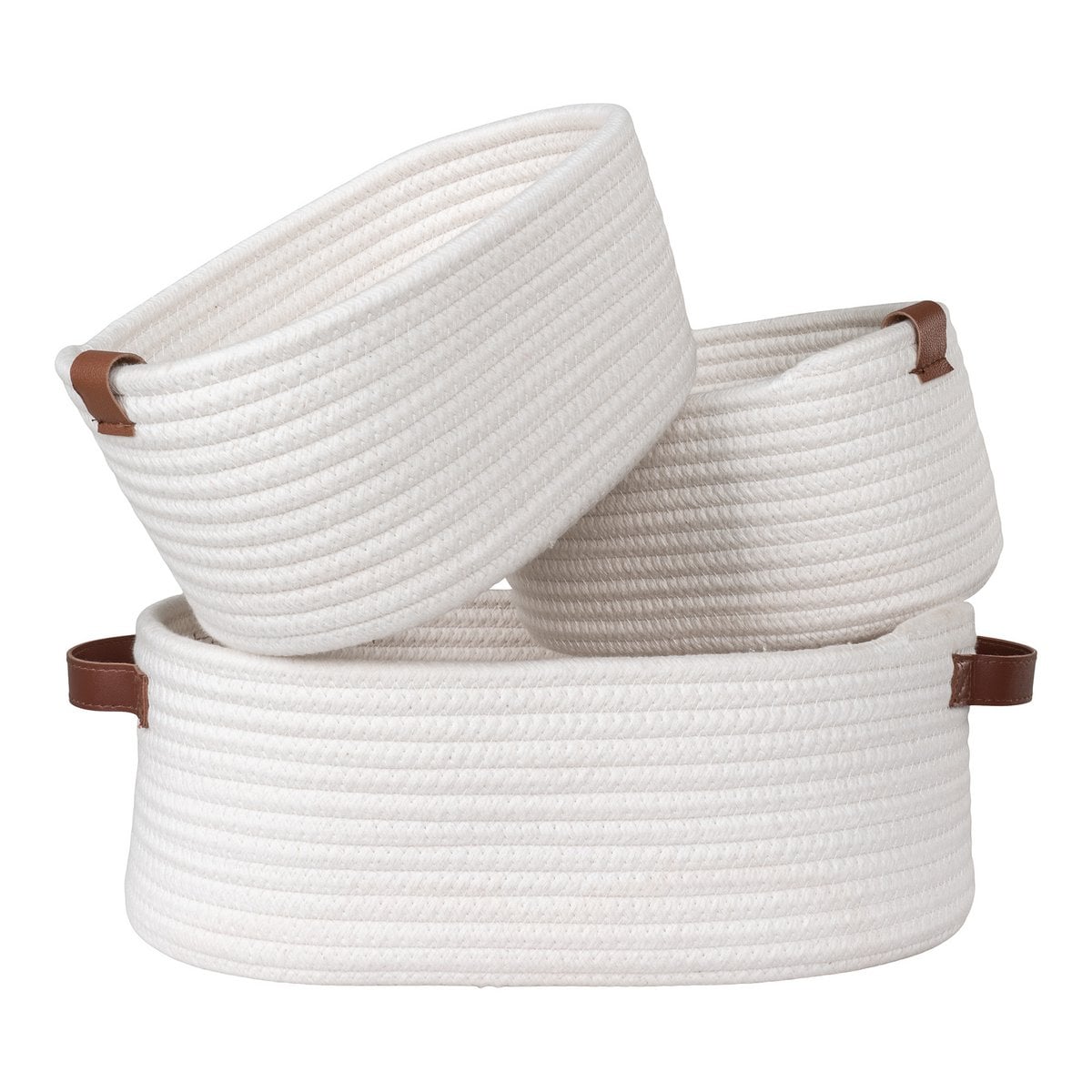 Paniers Jarana - Blanc, lot de 3