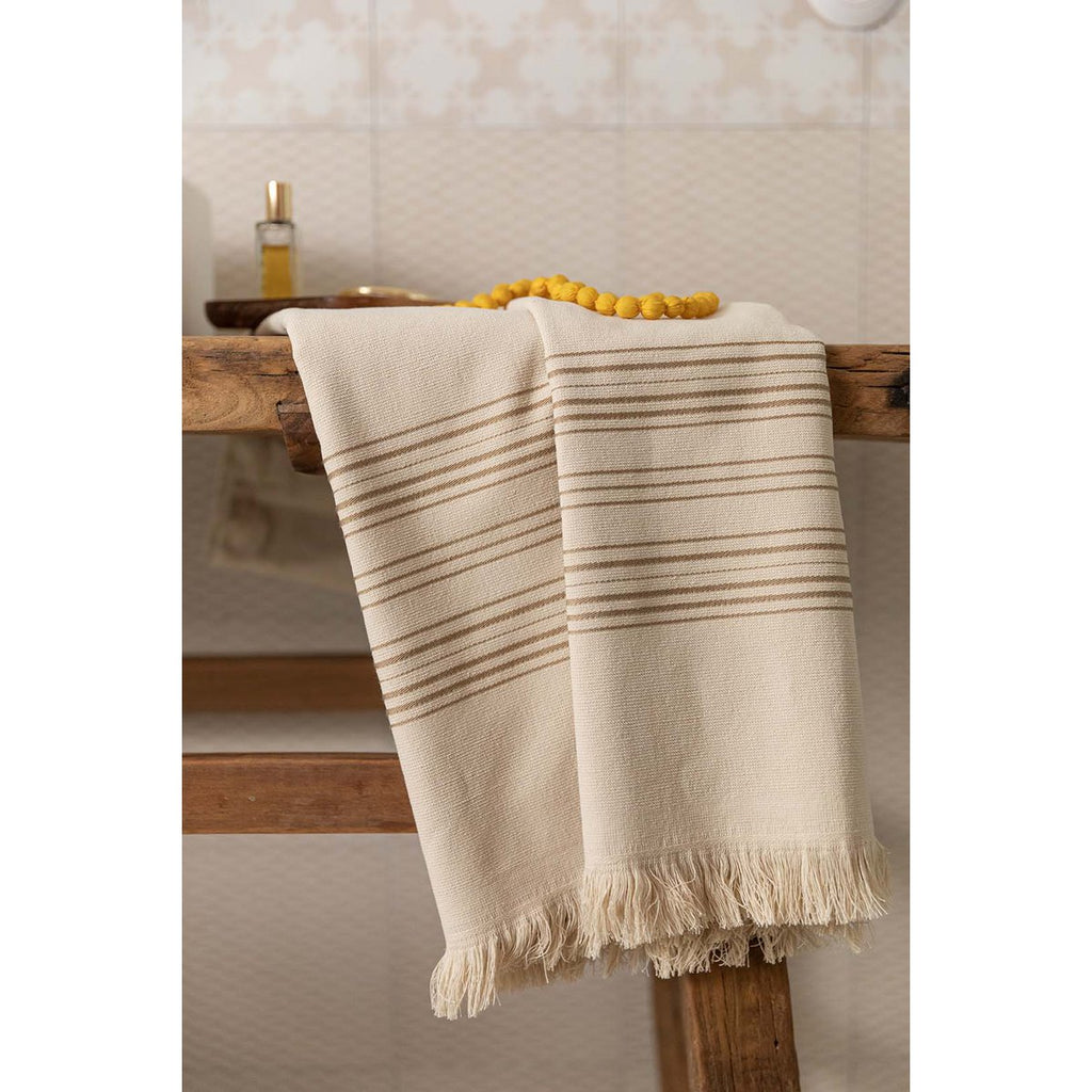 Drap de hammam Cancun Lin en coton 90 × 180 cm