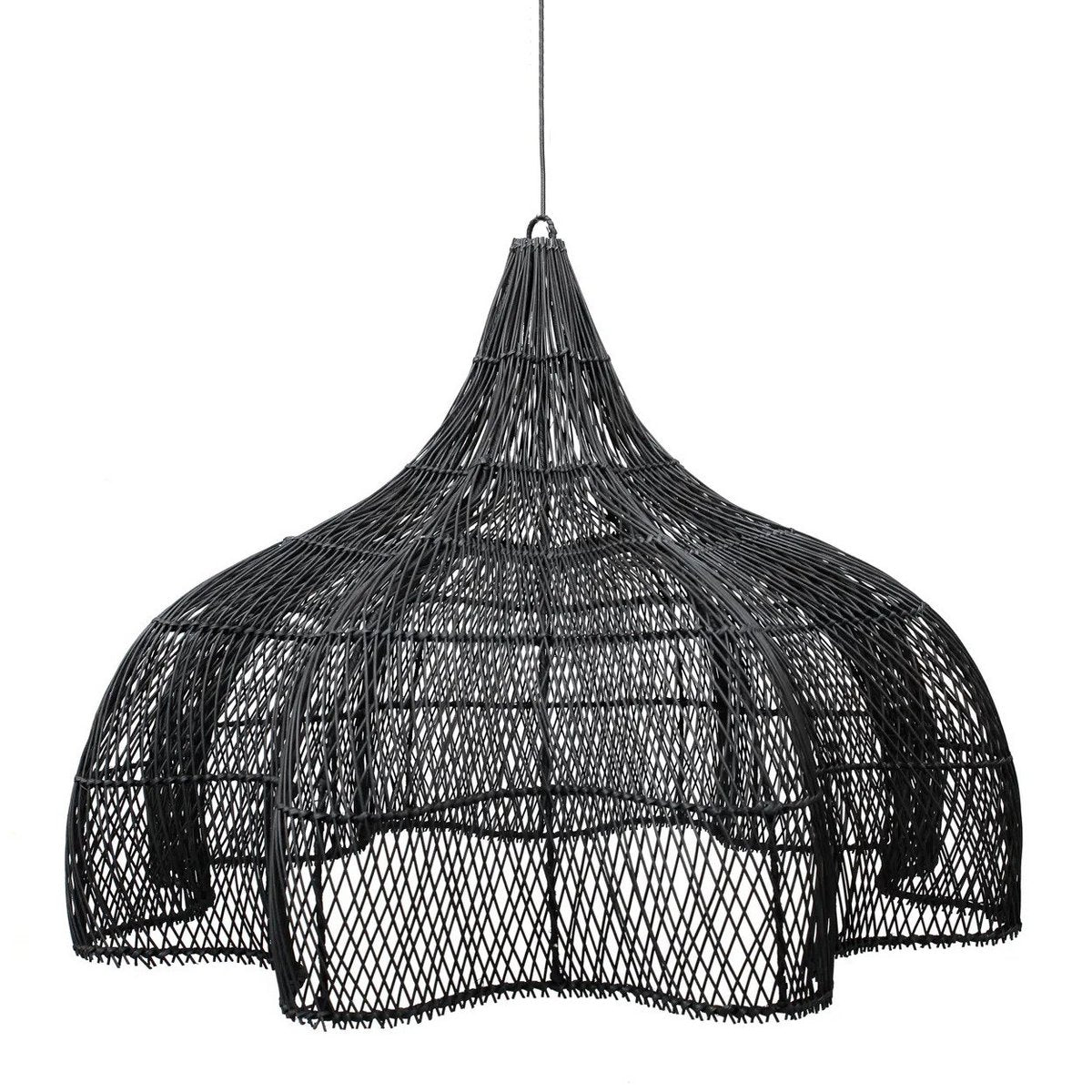 Suspension en rotin Le Fouetté – Noir – XL | Bazar Bizar