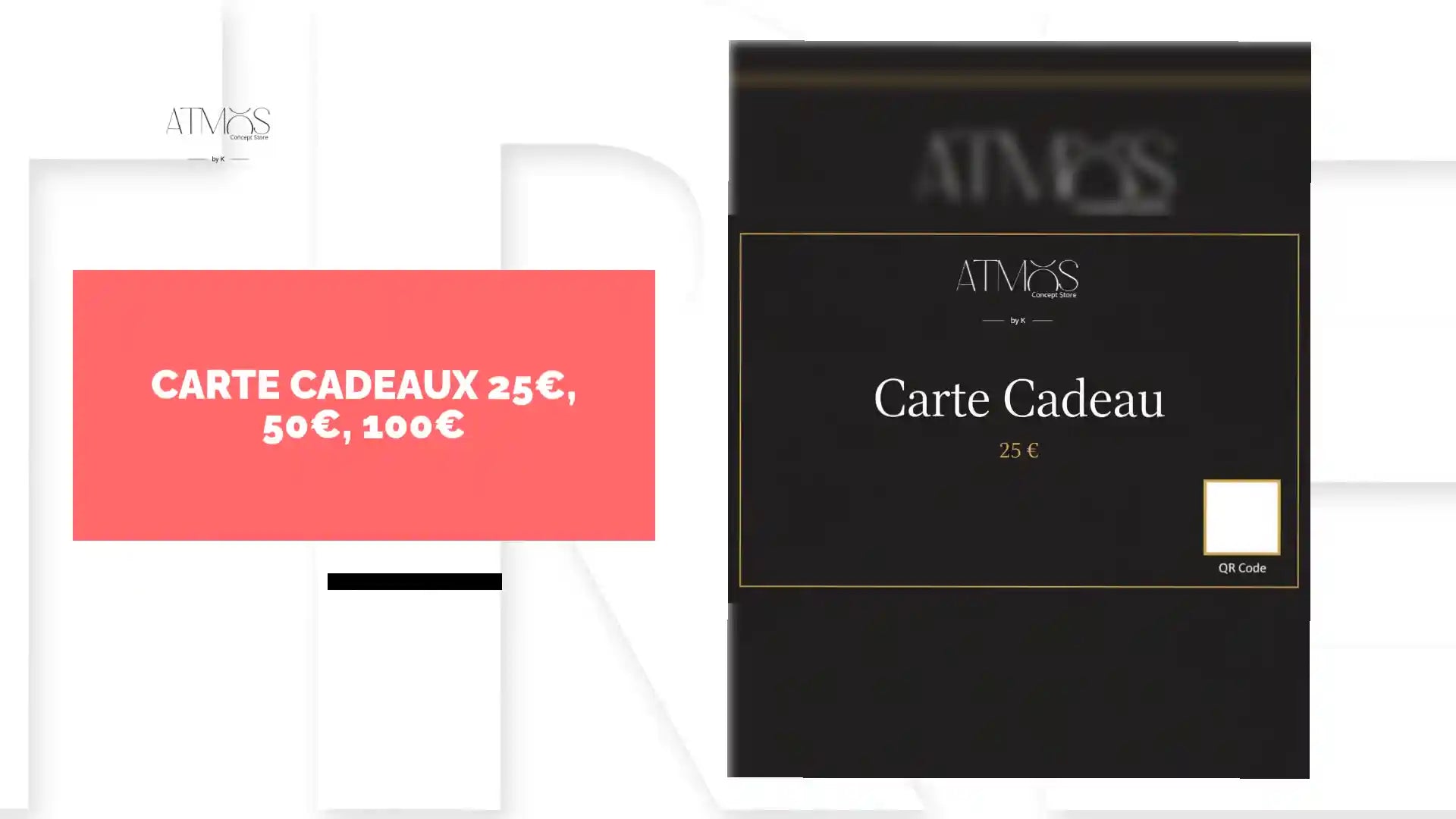 Carte Cadeaux 25&euro;, 50&euro;, 100&euro; by@Outfy