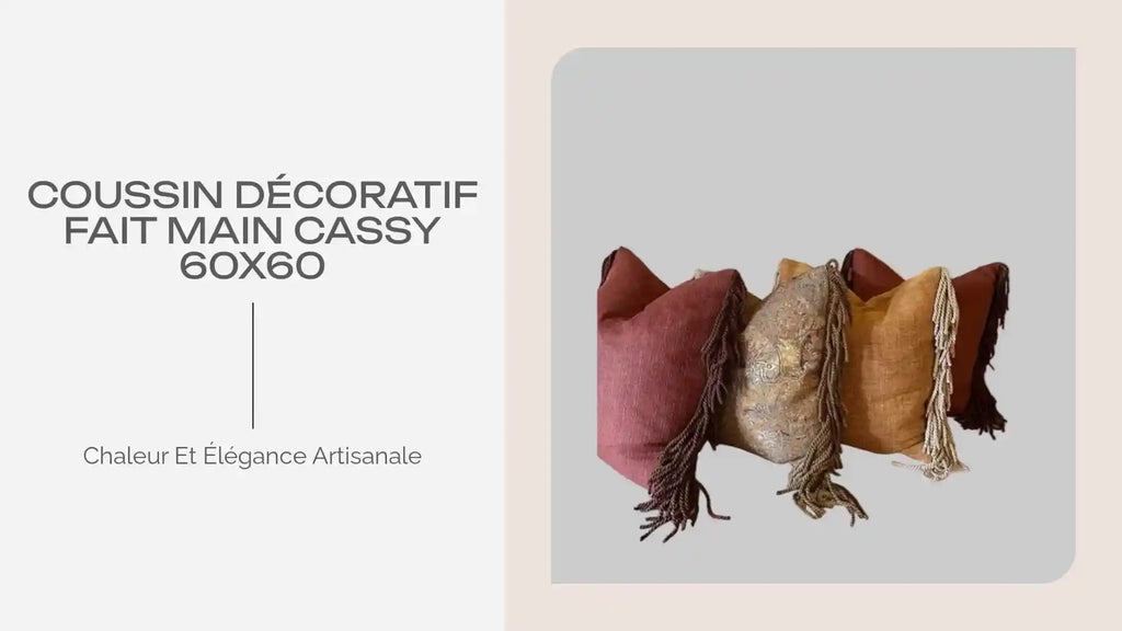 Coussin d&eacute;coratif fait main Cassy 60x60 by@Outfy